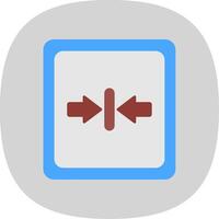 Minimize Flat Curve Icon vector