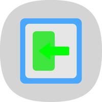 Log In Flat Curve Icon vector