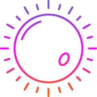 Sun Line Gradient Icon vector