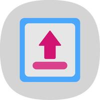 Uploading Flat Curve Icon vector