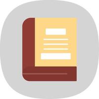 Book Flat Curve Icon vector