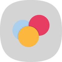 Intersection Flat Curve Icon vector