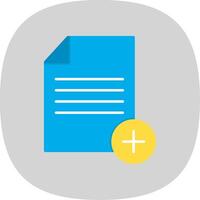 Add,File Flat Curve Icon vector