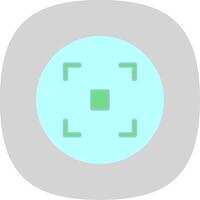 Focus Flat Curve Icon vector