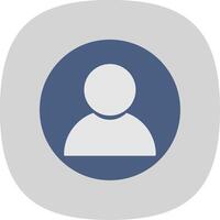 User Flat Curve Icon vector