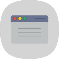 Browser Flat Curve Icon vector