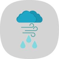 Humidity Flat Curve Icon vector