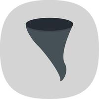 Tornado Flat Curve Icon vector