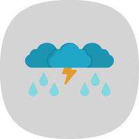 Storm Flat Curve Icon vector