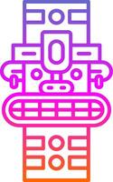 Totem Line Gradient Icon vector