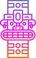 Totem Line Gradient Icon vector