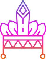 Hat Line Gradient Icon vector