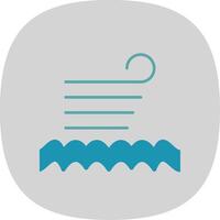 Calm Flat Curve Icon vector