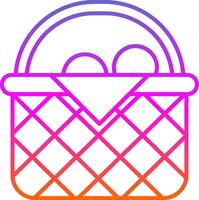 Basket Line Gradient Icon vector