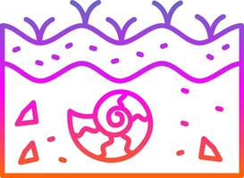Fossil Line Gradient Icon vector