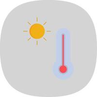 Warm Flat Curve Icon vector
