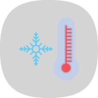 Snowflake Flat Curve Icon vector