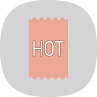 Hot Flat Curve Icon vector