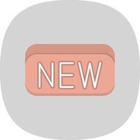 New Card Flat Curve Icon vector