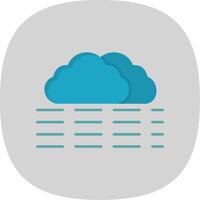 fog Flat Curve Icon vector