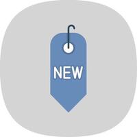 New Flat Curve Icon vector