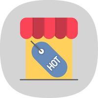 Hot Sale Flat Curve Icon vector