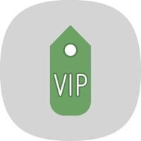 Vip pass Flat Curve Icon vector