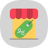 Marketplace Flat Curve Icon vector