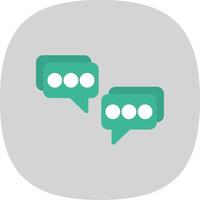 Chat Flat Curve Icon vector