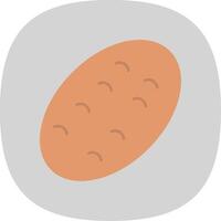 potato Flat Curve Icon vector