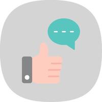 Good Feedback Flat Curve Icon vector