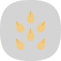 Seeds Flat Curve Icon vector