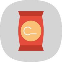 Crisps Flat Curve Icon vector