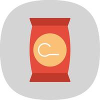 Crisps Flat Curve Icon vector