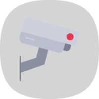 Security Camera Flat Curve Icon vector