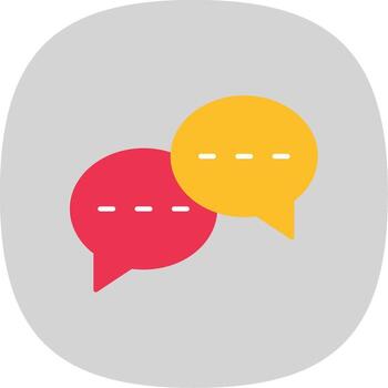 comentario plano curva icono vector