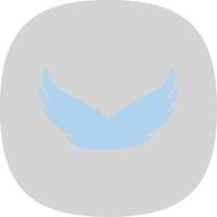 Wings Flat Curve Icon vector