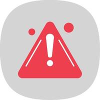 Warning Flat Curve Icon vector