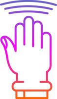 Drag Window Line Gradient Icon vector