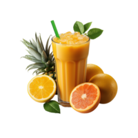 ai gerado suco, suco png, fruta suco com transparente fundo png