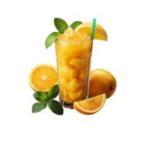 ai generado jugo, jugo png, Fruta jugo con transparente antecedentes png