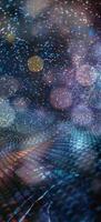 Abstract background pattern, presentation cover illustration, geometric texture with sparkles and fireworks close view photo
