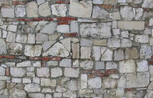 antiguo pared Roca textura y antecedentes con rústico losas diseño foto