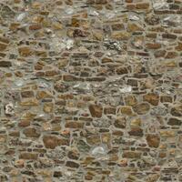 Old wall stone texture and background with rustic tiles design photo