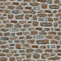 Old wall stone texture and background with rustic tiles design photo