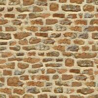 Old wall stone texture and background with rustic tiles design photo