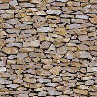 Old wall stone texture and background with rustic tiles design photo