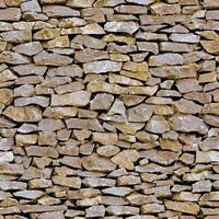 Old wall stone texture and background with rustic tiles design photo