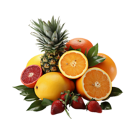 ai gegenereerd fruit, fruit png, fruit met transparant achtergrond png