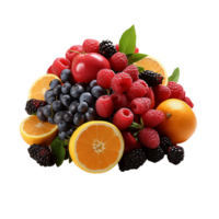 ai generiert Frucht, Obst png, Obst mit transparent Hintergrund png